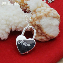 100% Brand New 925 Sterling Silver Necklace Fashion Women Necklace Heart Lo