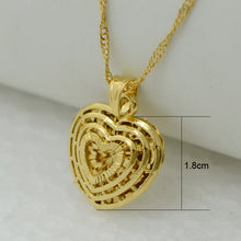 Anniyo Heart Pendant and Necklaces for Women/Girl Gold Color Charms Jewelry