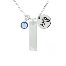 It's A Boy Personalized Baby Name Necklace With Birthstones ,Customize Baby