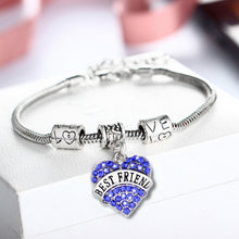 New Product LOVE Family Bracelet of Mom Sister Rhinestone Heart Charm Brace