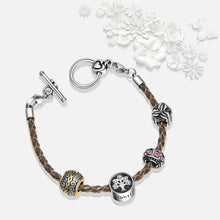 REAMOR Pan Style 316l Stainless steel Mom Letter Heart Beads Spacer Beads f