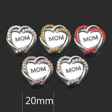 High quality w306 mom 18mm rhinestone metal snap button for Bracelet Neckla