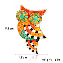 Bright colorful owl bird brooch Pins for sweaters Brooch Pins Coat Jacket B