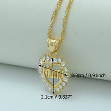 Anniyo Heart Mum Necklaces Gold Color Mama/Mom/Mother Charm Pendant,Mother'