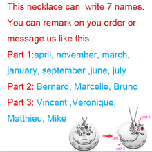 Family Tree Pendant Necklace 2016 New Arrival Birthstone Long Necklaces Cus
