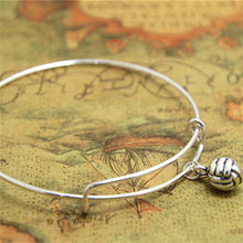 12pcs/lot Volleyball bracelet Volleyball Charm bangle adjustable Volleyball