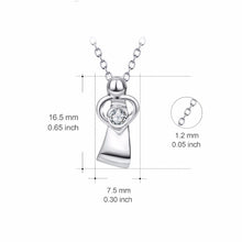 YFN 925 Sterling Silver Mother Love Pendant Necklace Mom And Child Love Hea
