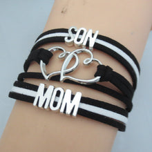 drop shipping Infinity Love son and mom Bracelet Heart to Heart gift to son
