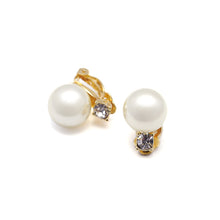 Hot Sale Earrings Style White Pearl Earring With Rhinestone No Piercing Pea
