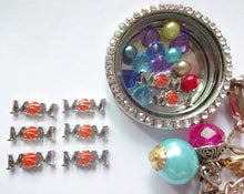 10pcs mom letter shape with a little basketball in the middle floating lock