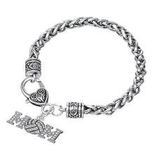 my shape Volleyball Mom Crystal Charm Lobster Claw Bracelet Sports Fan jewe