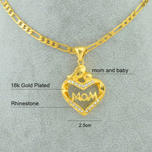 Anniyo Mom Love Baby Necklaces for Women/Girls,Great Gift Gold Color Jewelr