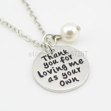 2015 new arrive Stepmom Necklace/Adoptive Mother Foster Mom Necklace "Thank