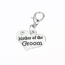 Mother Of The Groom Keychain Heart Crystal Silver Key Chains Ring Keyring w
