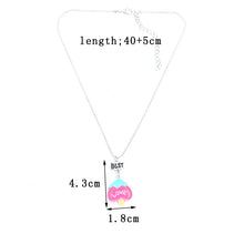 2017 Mom And Kids BFF Jewelry 2Pcs/ Set Best Friends Charms Cut love Letter