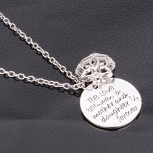 The Love Between Mother And Daughter Is Forever Hollow Heart Pendant Neckla