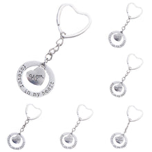 XIAOJINGLING Heart Pendant Keychain"Grandma/Mom/Aunt/Daughter/Sister/Grandd