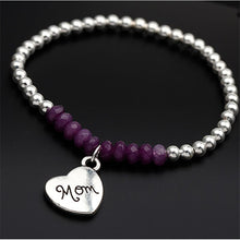 2016 New Arrival Fashion Handmade Beads Love Heart Mom Bracelet Charm Pulse