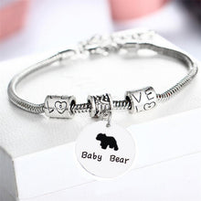 2017 Fashioable Love Mom MAMA Bear Bracelet Bangle For Child Kids Baby Wome