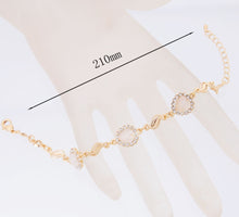 Crazy Feng Gold Color Mother Daughter Crystal Heart Bracelet Bangle Mom Wom