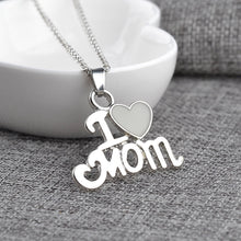 2017 luminous Necklace I love Mom Chic Punk Glow In Dark Pendant Necklace M