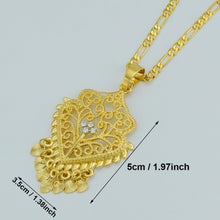 Anniyo Heart Africa Pendant Necklaces for Women,Dubai Necklace Girls,Arab J