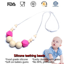 1pcs Silicone teething necklace safty baby mom jewelry Food grade Silicone