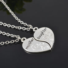 LASPERAL Mother's Day Gifts for Mom Kids Silver Color Heart Necklace Fashio