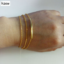 hzew simple cute chain brass bracelet women bracelets gift for mom sister f