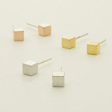 10pcs Gold Silver Rose Gold Tiny Square Women stud earrings Simple earrings