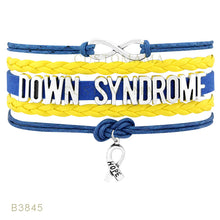 (10 PCS/Lot) Infinity Love Down Syndrome Mom Double Heart Awareness Hope Ri