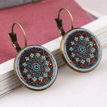 Bronze Classic Lotus Mandala Jewelry Earring Nail Henna Om Symbol Zen Buddh