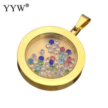 YYW New Designs Women Mom Gifts Gold color Stainless Steel Pendants Rhinest