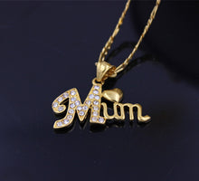 Mothers Day Gift Mom Necklace Women Fashion Jewelry Gold Luxury CZ Crystal