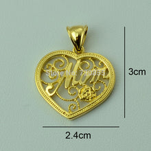 Anniyo Gifts for Mom Great Love Jewelry Gold Color Charm Pendants & Chain N