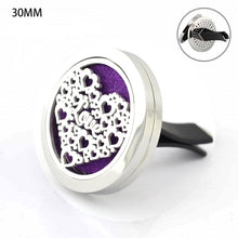 Love MOM Car Perfume Locket 30mm Magnetic Stainless Steel Heart Car Essenti