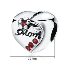 AZIZ BEKKAOUI Heart shape Beads fit Pandora Bracelet Diy Letters Charms Sil