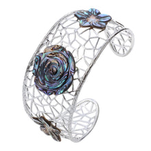 Shell flower Filigree bangle bracelet flexible jewelry mother's day gifts f
