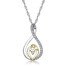 2017 popular two color Mother Necklace Fashion Water drop Mom and children