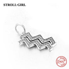 925 Sterling Silver 12 Constellation Symbol Clear CZ Charms Beads  Fit Pand
