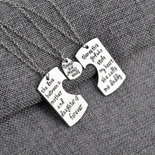 Classic 3 Pieces Geometric Square Pendants Letters Carved Daddy Mom Daughte
