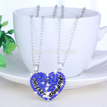 XIAOJINGLING (6 Color) Red/Silver/Purple Rhinestone Crystal Heart Broken Pe