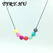 Silicone Teething Necklace Icosahedron Beads DIY Baby Teether BPA Free Food