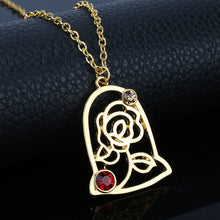Flower Necklace Beauty and The Beast Charms Choker Rose Bella Necklace for