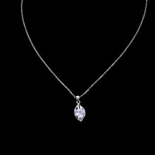 Water Drop Leaves Crystal Pendants & AAA Cubic Zirconia Necklaces Link Chai
