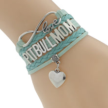 Drop Shipping Infinity Love Pitbull Mom Bracelet  Best Dog Pet Lover Friend