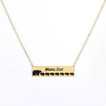 2017 New Fashion Mama Bear Necklace Bar Necklace Seven Baby Bears Pendant N