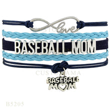 (10 PCS/Lot) Infinity Love Baseball Mom All Stars Baseball Charm Bracelets