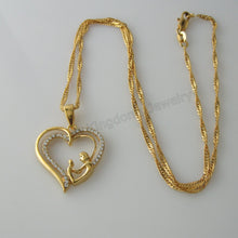 Min Order 10$/  YELLOW GOLD GP 18" NECKLACE & BLESSED VIRGIN MARY MUM MOM H
