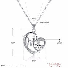 Love Mom Gift Big Mom Necklace Silver Plated Jewelry Christmas Gift For Mot